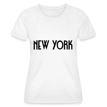 New York - Frauen Funktions-T-Shirt - Weiß - Vorne - AI Model Female 172 dark (172cm)