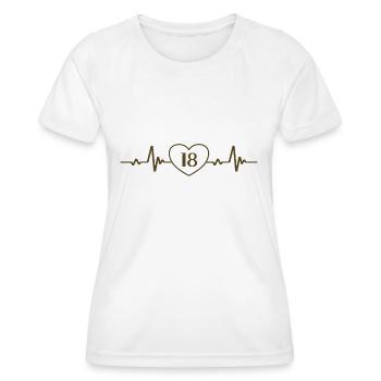 18. Geburtstag Herz 18 - Frauen Funktions-T-Shirt - Weiß - Vorne - AI Model Female 172 dark (172cm)