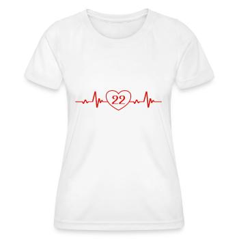 22nd Birthday Heart 22 - Women's Functional T-Shirt - white - Front - AI Model Female 172 dark (172cm)