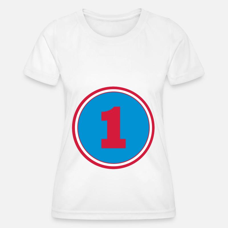 1 ***** - Women's Functional T-Shirt - white