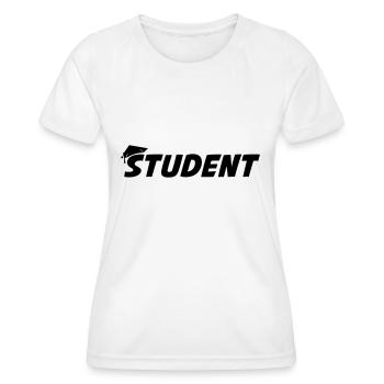 student - Women's Functional T-Shirt - white - Front - AI Model Female 172 dark (172cm)