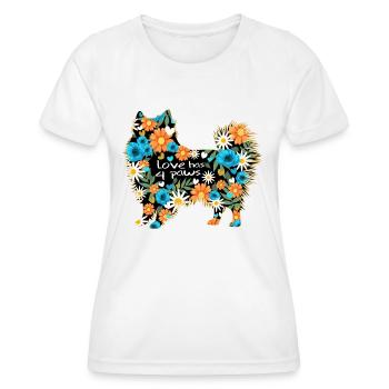 Pomeranian Pomeranian - Women's Functional T-Shirt - white - Front - AI Model Female 172 dark (172cm)