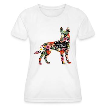 German Shepherd Design - Women's Functional T-Shirt - white - Front - AI Model Female 172 dark (172cm)