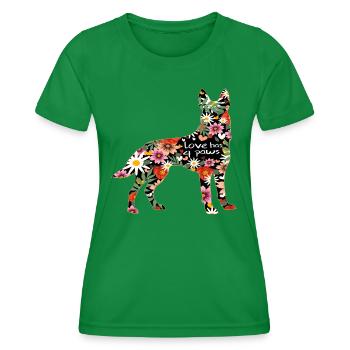 Conception du berger allemand - T-shirt sport Femme - vert - Devant - AI Model Female 172 dark (172cm)