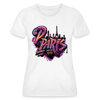Paris Frankreich Eiffelturm - Frauen Funktions-T-Shirt - Weiß - Vorne - AI Model Female 172 dark (172cm)