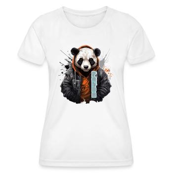 Panda Bär - Frauen Funktions-T-Shirt - Weiß - Vorne - AI Model Female 172 dark (172cm)