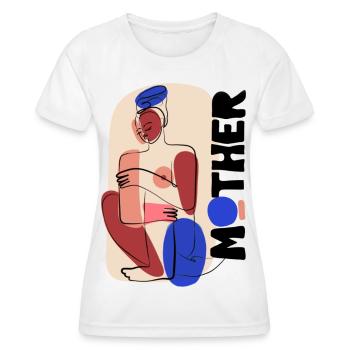 Mutter - Frauen Funktions-T-Shirt - Weiß - Vorne - AI Model Female 172 dark (172cm)