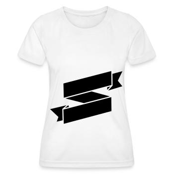 Bannière ruban noir - T-shirt sport Femme - blanc - Devant - AI Model Female 172 dark (172cm)