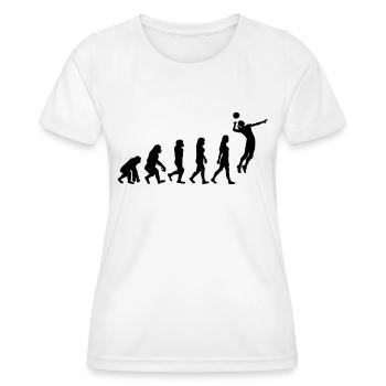 Volleyball Evolution Damen Damenvolleyball - Frauen Funktions-T-Shirt - Weiß - Vorne - AI Model Female 172 dark (172cm)
