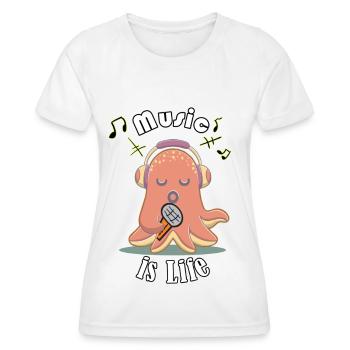 Music is life - Frauen Funktions-T-Shirt - Weiß - Vorne - AI Model Female 172 dark (172cm)