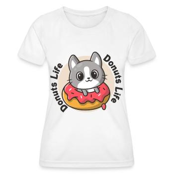 Donuts Life - lover - T-shirt sport Femme - blanc - Devant - AI Model Female 172 dark (172cm)