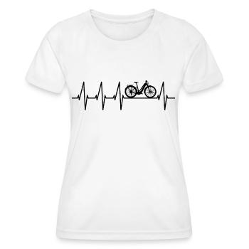 Vélo électrique - T-shirt sport Femme - blanc - Devant - AI Model Female 172 dark (172cm)