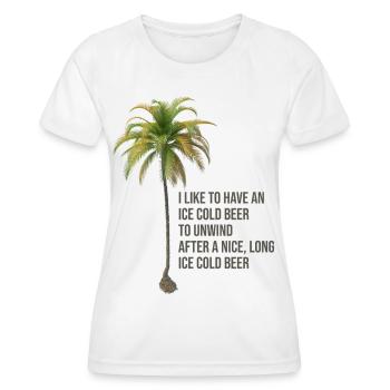 Citation de palmier - T-shirt sport Femme - blanc - Devant - AI Model Female 172 dark (172cm)
