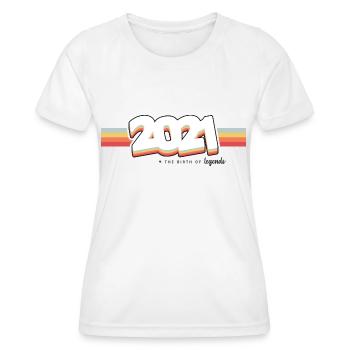 2021 Die Geburt der Legenden - Frauen Funktions-T-Shirt - Weiß - Vorne - AI Model Female 172 dark (172cm)