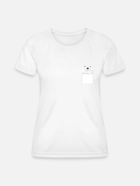Bear in bed - Women's Functional T-Shirt - white