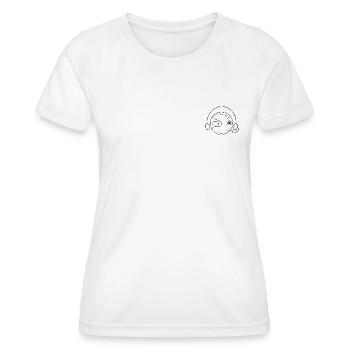 minimalistischer Walkman - Frauen Funktions-T-Shirt - Weiß - Vorne - AI Model Female 172 dark (172cm)