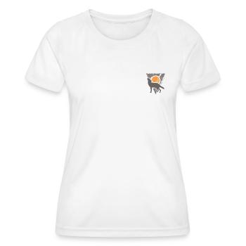Wolf Vollmond - Frauen Funktions-T-Shirt - Weiß - Vorne - AI Model Female 172 dark (172cm)