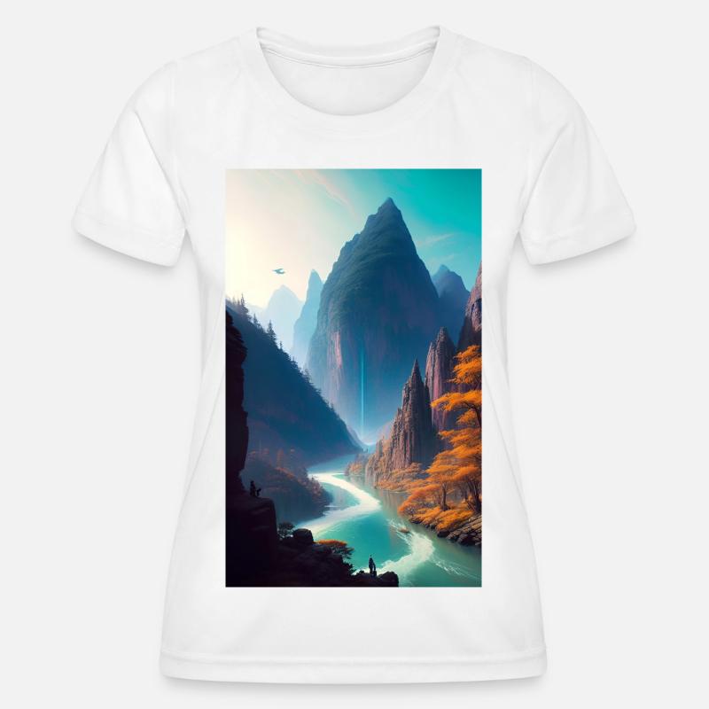 River Mountains - Women's Functional T-Shirt - white