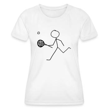 tennis player tennis - Women's Functional T-Shirt - white - Front - AI Model Female 172 dark (172cm)
