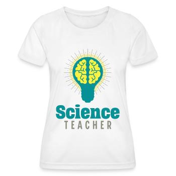 PROF des SVT-Lehrers Professor für Naturwissenschaften - Frauen Funktions-T-Shirt - Weiß - Vorne - AI Model Female 172 dark (172cm)