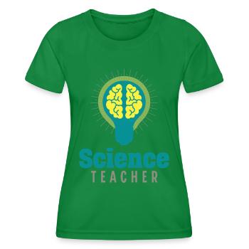 PROF des SVT-Lehrers Professor für Naturwissenschaften - Frauen Funktions-T-Shirt - Kelly Green - Vorne - AI Model Female 172 dark (172cm)