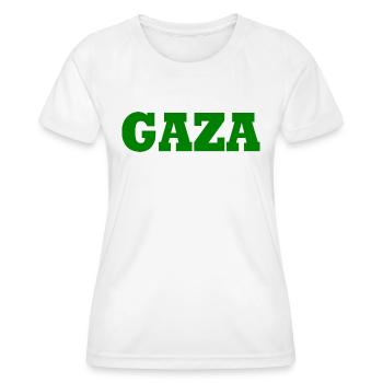 Gaza - T-shirt sport Femme - blanc - Devant - AI Model Female 172 dark (172cm)