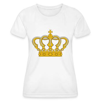 krone crown koenig king castle schloss tower burg1 - Frauen Funktions-T-Shirt - Weiß - Vorne - AI Model Female 172 dark (172cm)
