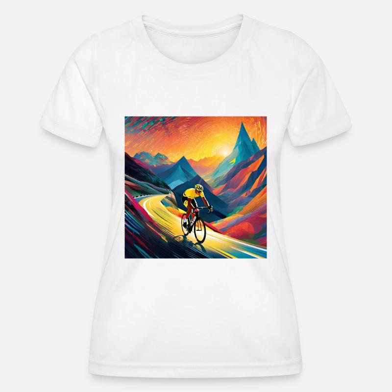Euphoric Ascent: Chasing the Yellow Dream - Women's Functional T-Shirt - white