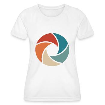 appareil photo - T-shirt sport Femme - blanc - Devant - AI Model Female 172 dark (172cm)