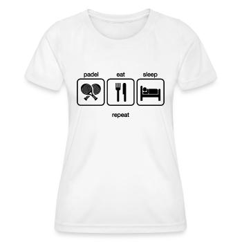 Padel Padel Player Padeltennis Paddle Padel Trainer - Women's Functional T-Shirt - white - Front - AI Model Female 172 dark (172cm)