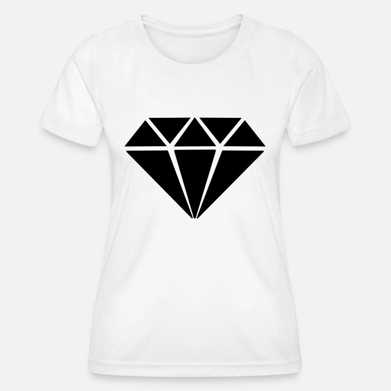 diamond shine bright like a diamond - Women's Functional T-Shirt - white