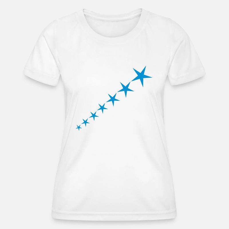 Star strips - Women's Functional T-Shirt - white