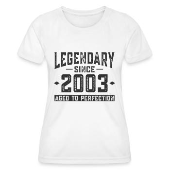 Legendary since 2003 - Women's Functional T-Shirt - white - Front - AI Model Female 172 dark (172cm)