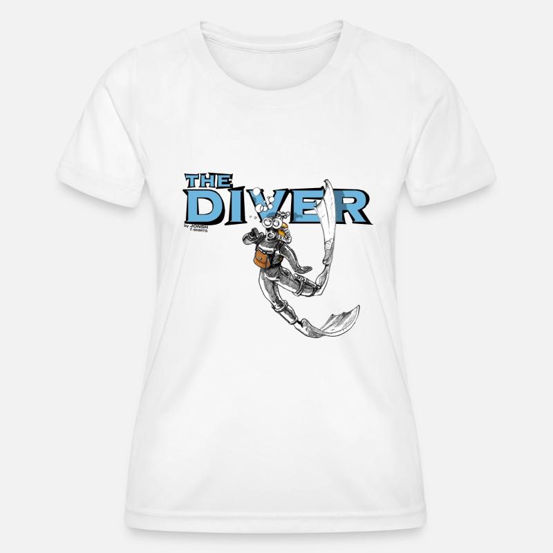 the_diver - Women's Functional T-Shirt - white