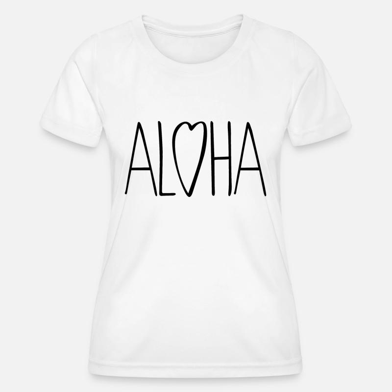 Love Aloha - Women's Functional T-Shirt - white