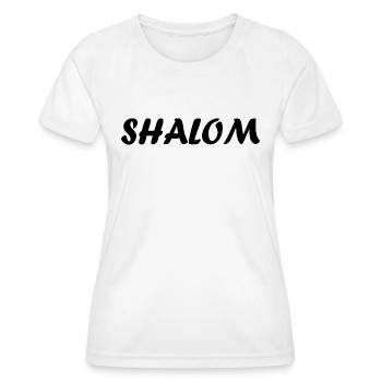 Shalom - T-shirt sport Femme - blanc - Devant - AI Model Female 172 dark (172cm)