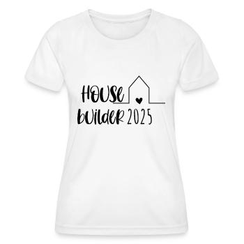 Constructeur de maisons 2025 – Dream House Partnerlook House Construction - T-shirt sport Femme - blanc - Devant - AI Model Female 172 dark (172cm)
