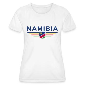 Namibia T-Shirt für Fans und Reisende - Frauen Funktions-T-Shirt - Weiß - Vorne - AI Model Female 172 dark (172cm)
