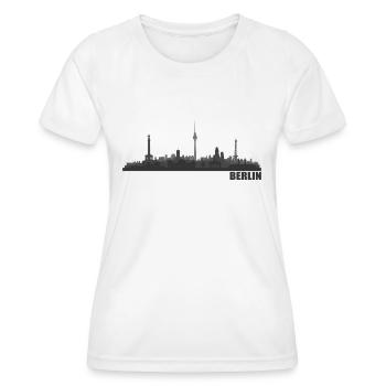 Berlin City - Women's Functional T-Shirt - white - Front - AI Model Female 172 dark (172cm)