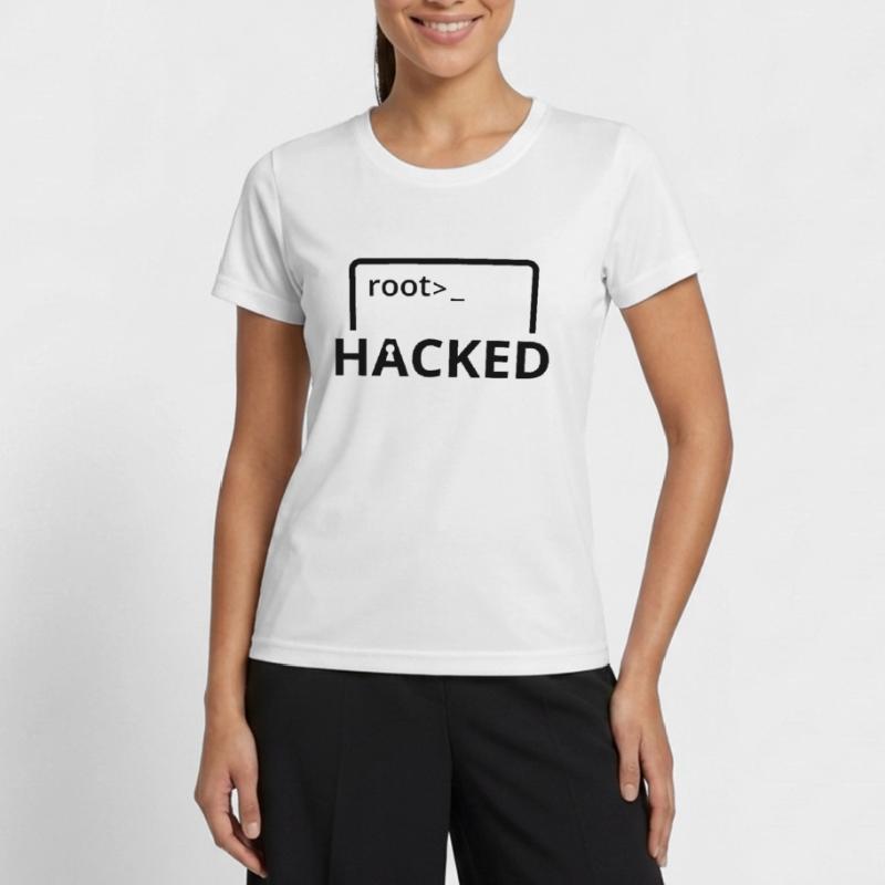 Hacked Hacker Informatiker Computer Programmierer Frauen Funktions-T-Shirt
