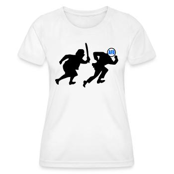 Mamies contre afd - T-shirt sport Femme - blanc - Devant - AI Model Female 172 dark (172cm)
