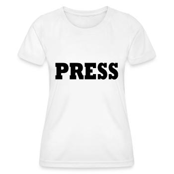 Press - Women's Functional T-Shirt - white - Front - AI Model Female 172 dark (172cm)