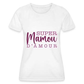 Super Mamou D'amour - T-shirt sport Femme - blanc - Devant - AI Model Female 172 dark (172cm)