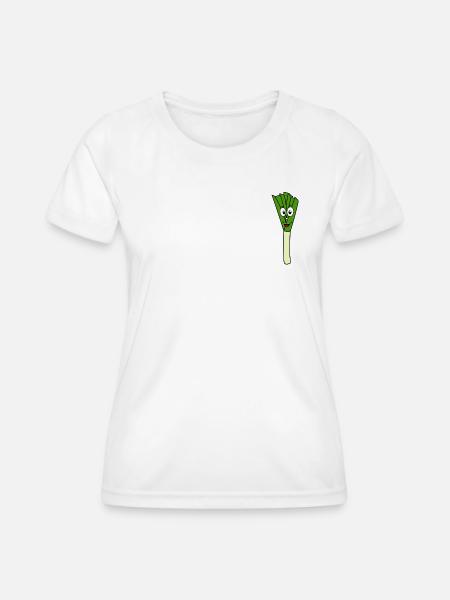 Lauch - Frauen Funktions-T-Shirt - Weiß