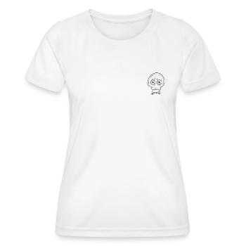 Totenkopf - Frauen Funktions-T-Shirt - Weiß - Vorne - AI Model Female 172 dark (172cm)