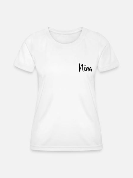 Name - Nina - Women's Functional T-Shirt - white