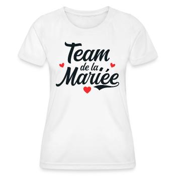 Team De La Mariée - T-shirt sport Femme - blanc - Devant - AI Model Female 172 dark (172cm)