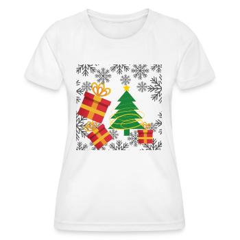 It's Christmas - Women's Functional T-Shirt - white - Front - AI Model Female 172 dark (172cm)