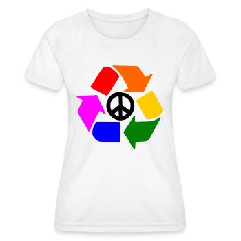 Peace sign - Women's Functional T-Shirt - white - Front - AI Model Female 172 dark (172cm)