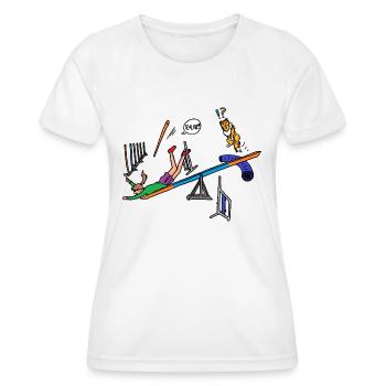 Geschicklichkeit - Frauen Funktions-T-Shirt - Weiß - Vorne - AI Model Female 172 dark (172cm)